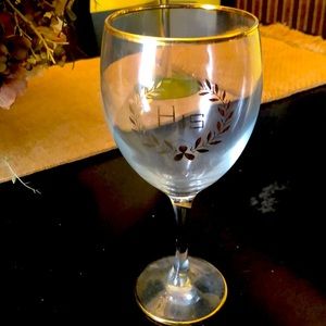 His large beautiful wine glass *